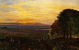 John Atkinson Grimshaw Sunset from Chilworth Common Hampshire painting